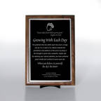 View larger image of Character Award Plaque - Half-Size - Black w/ Silver